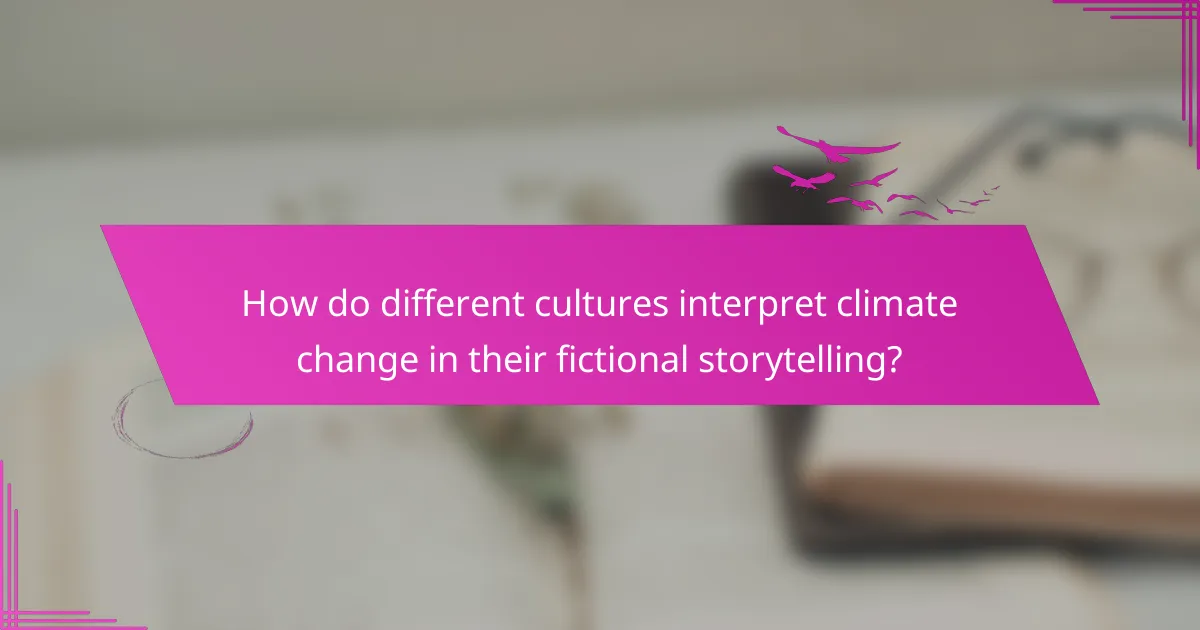 How do different cultures interpret climate change in their fictional storytelling?