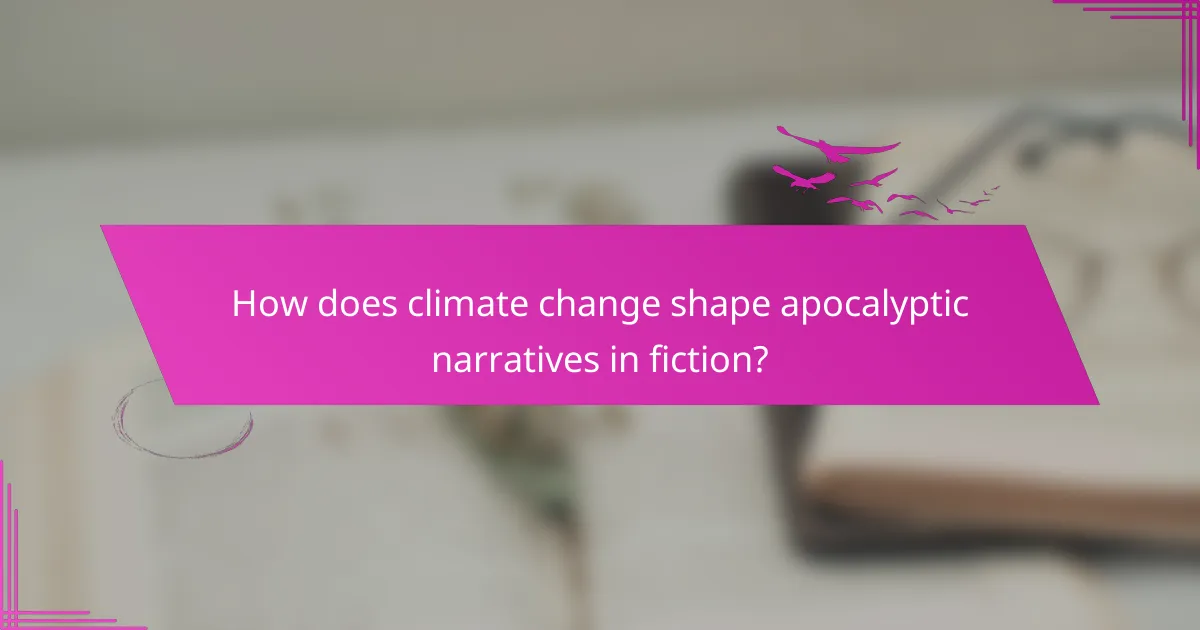 How does climate change shape apocalyptic narratives in fiction?