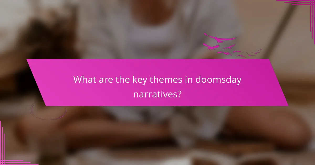 What are the key themes in doomsday narratives?