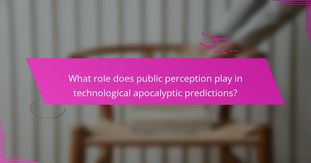 What role does public perception play in technological apocalyptic predictions?