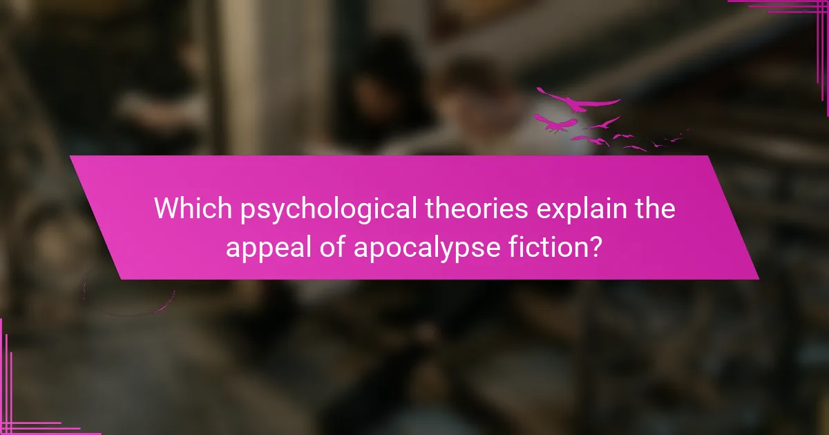 Which psychological theories explain the appeal of apocalypse fiction?